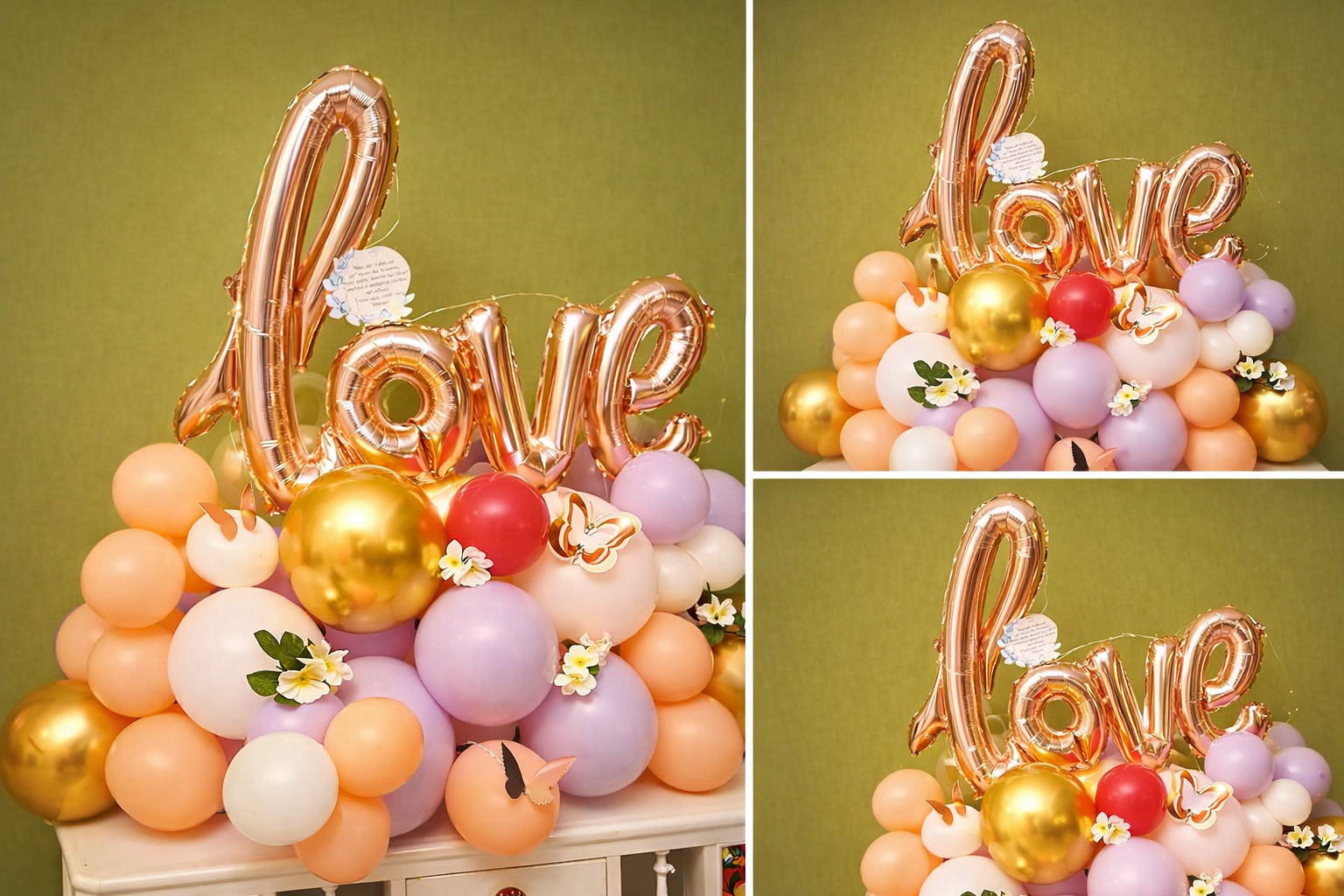 Rose Gold Pastel Love Table Setup